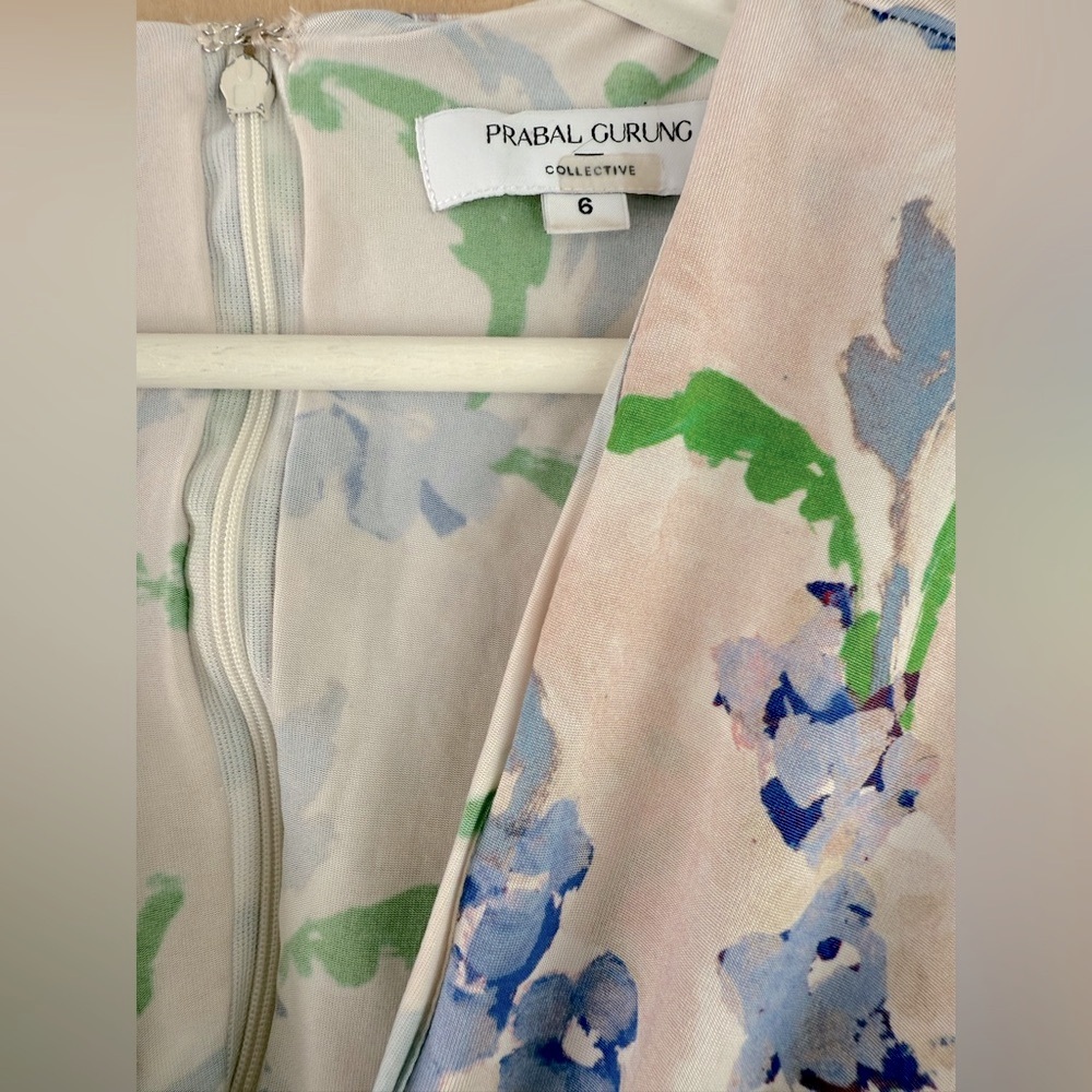 Prabal Gurung Collective Brushstroke Floral Midi Dress - Picture 7 of 12